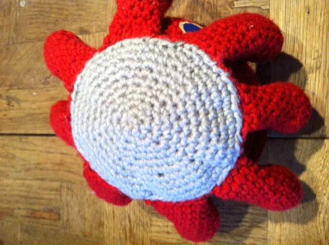 pieuvre au crochet - détail pieuvre au crochet - détail