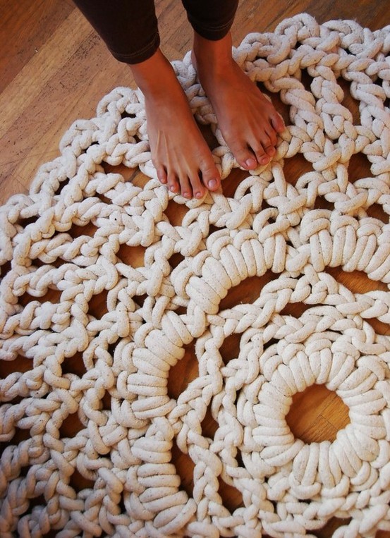 tapis crochet géant