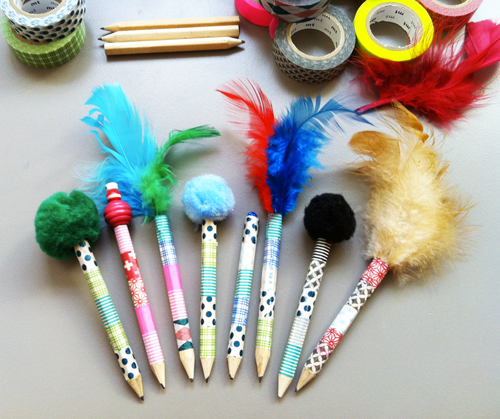 crayons masking tape