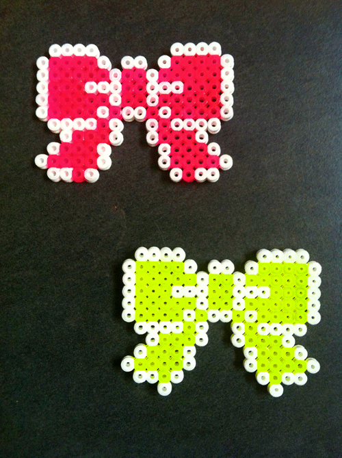 noeuds fluos en perles à écraser tambouille