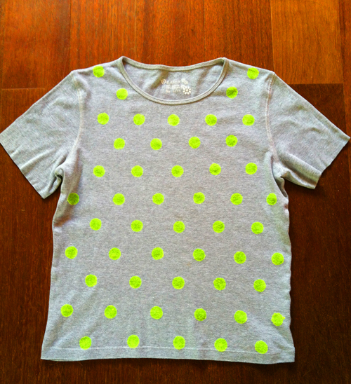 tee-shirt à pois fluo www.tambouille.fr